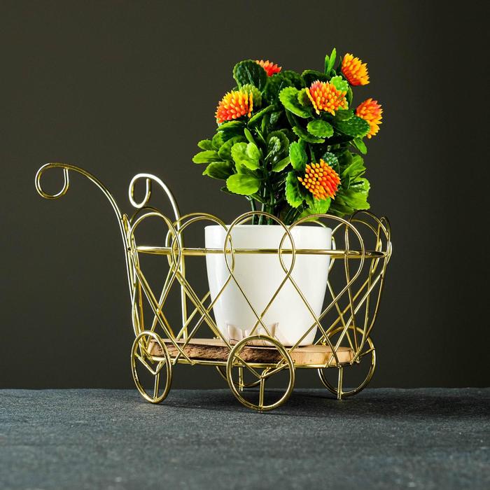 Кашпо-тележка, 20х10см
Кашпо-тележка, 20х10см