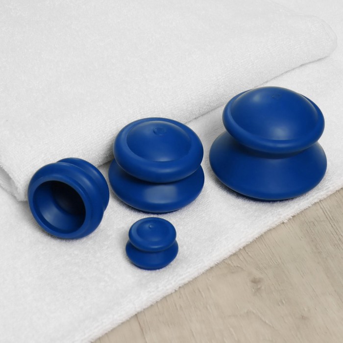 Набор вакуумных банок для массажа, d - 65, 50, 40, 25 мм, жёсткие, 4 шт, цвет синий
Набор вакуумных банок для массажа, d - 65, 50, 40, 25 мм, жёсткие, 4 шт, цвет синий