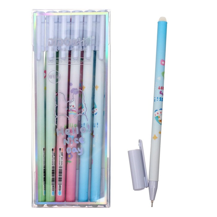 Ручка гелевая со стираемыми чернилами, стержень синий, корпус МИКС
Ручка гелевая со стираемыми чернилами, стержень синий, корпус МИКС