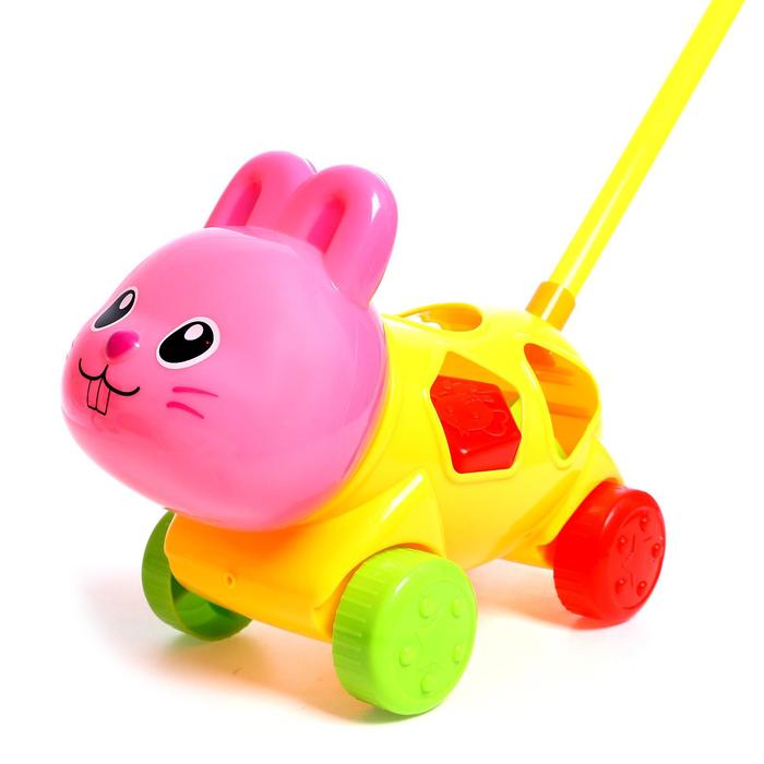 Каталка на палочке «Зайчик», с сортером, МИКС
Каталка на палочке «Зайчик», с сортером, МИКС