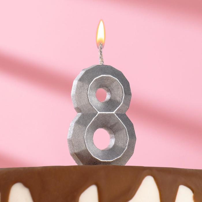 Свеча в торт "Геометрия", цифра 8, серебряный металлик, 7.8 см
Свеча в торт "Геометрия", цифра 8, серебряный металлик, 7.8 см