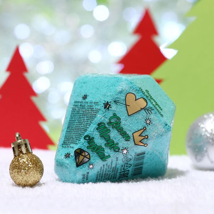 Бомбочка для ванн Green Magic crystal, с предсказанием внутри, 200 г
Бомбочка для ванн Green Magic crystal, с предсказанием внутри, 200 г