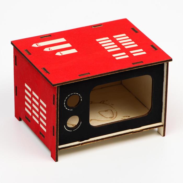 Домик для грызунов "Микроволновка", фанера, 11 х 8,5 х 7,5 см, микс цветов
Домик для грызунов "Микроволновка", фанера, 11 х 8,5 х 7,5 см, микс цветов