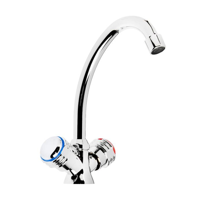 Смеситель для кухни "ОПТИМА", двухвентильный, маховик пластик, хром
Смеситель для кухни "ОПТИМА", двухвентильный, маховик пластик, хром