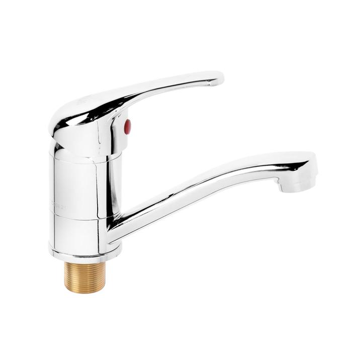 Смеситель для кухни "ОПТИМА", однорычажный, короткий излив 150 мм, хром