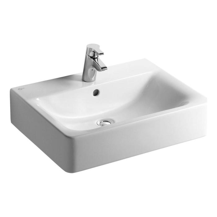 фото Раковина ideal standard connect cube e794501, перелив, отверстие под смеситель