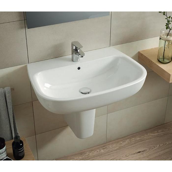 фото Раковина ideal standard esedra t279801, перелив, отверстие под смеситель, цвет белый