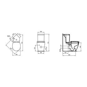 Чаша унитаза Ideal Standard CONNECT SPACE E119501, горизонтальный выпуск, без сиденья
Чаша унитаза Ideal Standard CONNECT SPACE E119501, горизонтальный выпуск, без сиденья