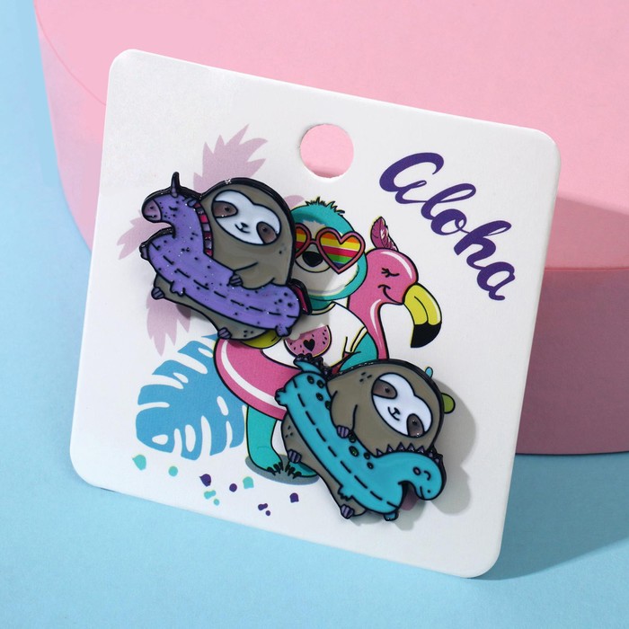 Значки-неразлучники "Ленивцы", цветные в чёрном металле
Значки-неразлучники "Ленивцы", цветные в чёрном металле