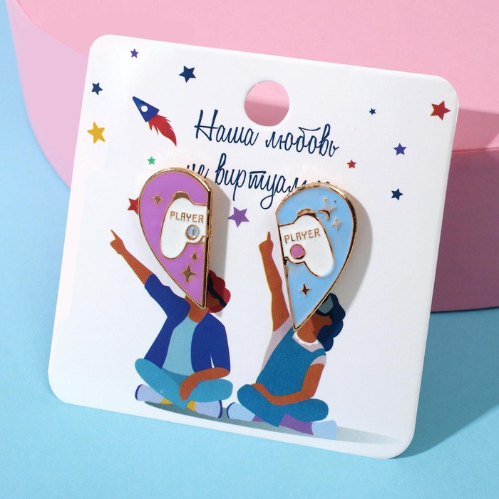 Значки-неразлучники "Не виртуальная любовь", цвет сиренево-голубой в золоте
Значки-неразлучники "Не виртуальная любовь", цвет сиренево-голубой в золоте
