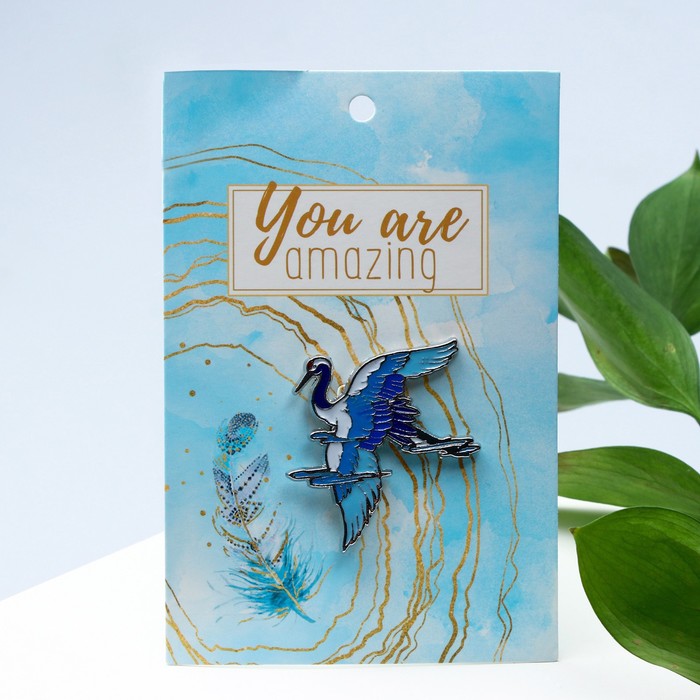 Значок "Журавль", цвет бело-голубой в серебре
Значок "Журавль", цвет бело-голубой в серебре