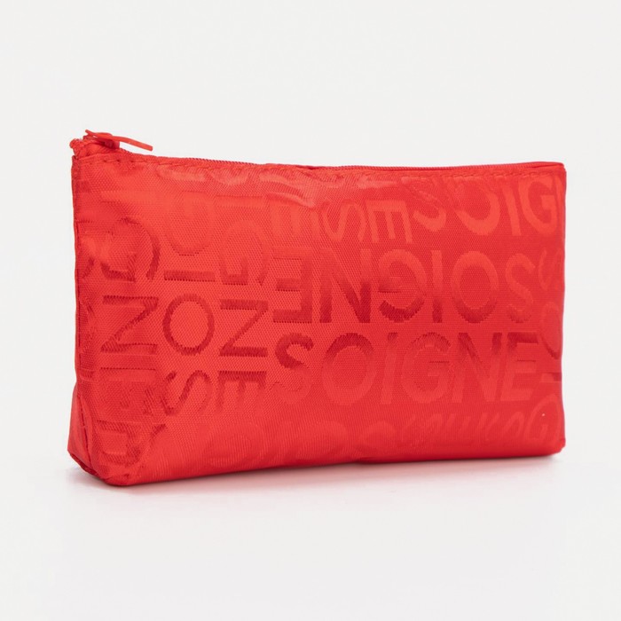 фото Косметичка простая, отдел на молнии, цвет красный