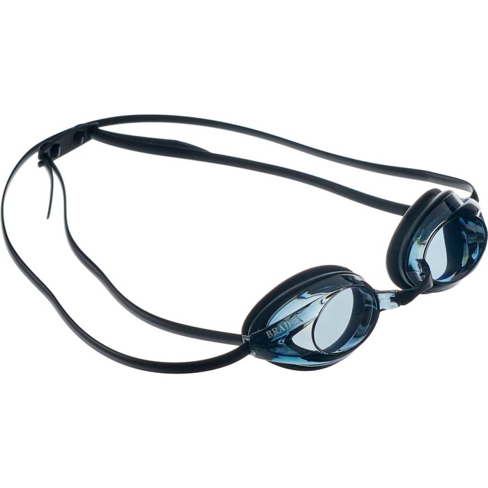 фото Очки для плавания bradex, серия «спорт», черные, цвет линзы-серый