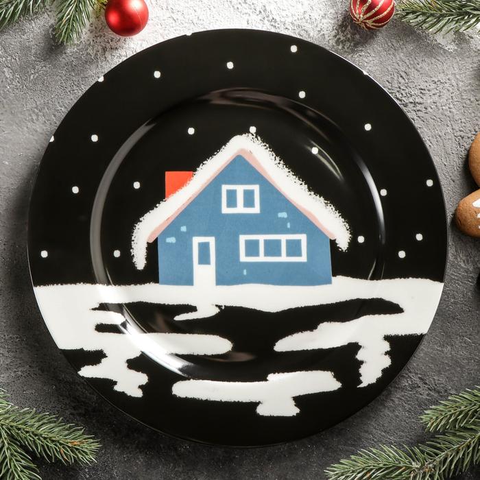 Тарелка фарфоровая обеденная Magistro «Новый год. Домик», d=25,3 см
Тарелка фарфоровая обеденная Magistro «Новый год. Домик», d=25,3 см