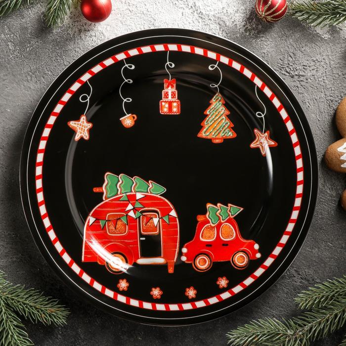 Тарелка фарфоровая обеденная Magistro «Новый год. Пряничное волшебство», d=25,3 см
Тарелка фарфоровая обеденная Magistro «Новый год. Пряничное волшебство», d=25,3 см