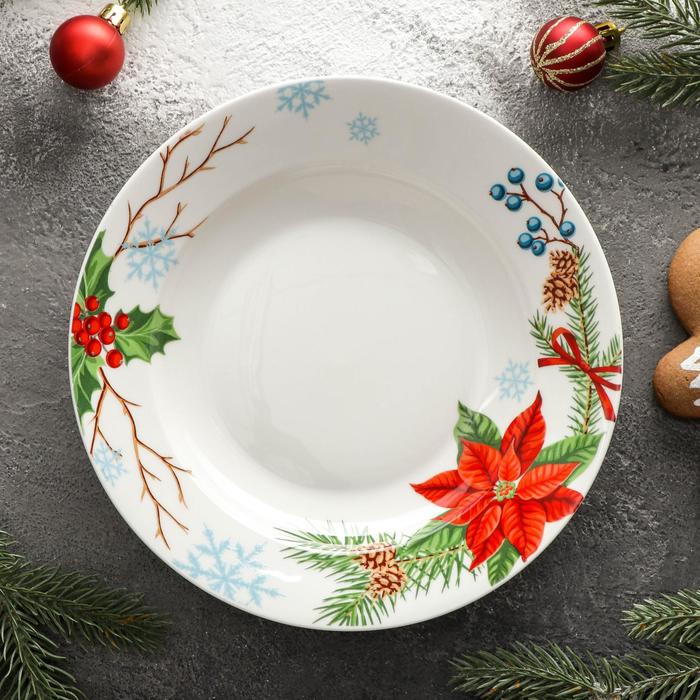 Тарелка суповая Magistro «Новый год. Пуансеттия», 500 мл, d=20,2 см
Тарелка суповая Magistro «Новый год. Пуансеттия», 500 мл, d=20,2 см