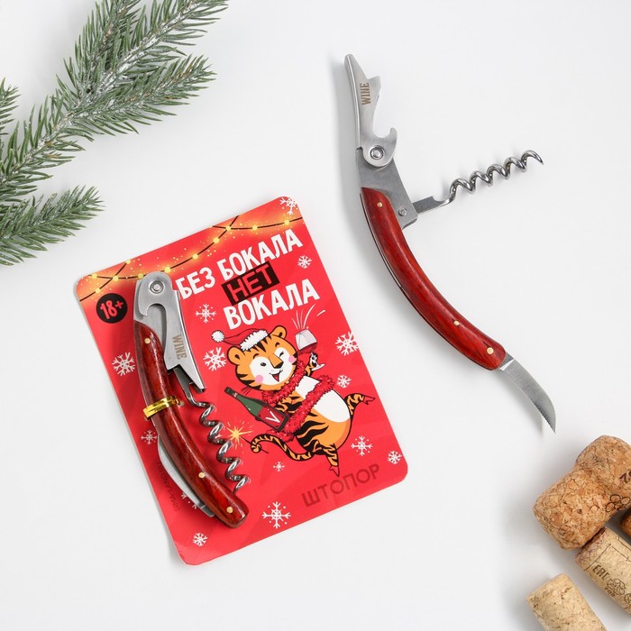 Штопор "Без бокала нет вокала", 11х 3 см
Штопор "Без бокала нет вокала", 11х 3 см