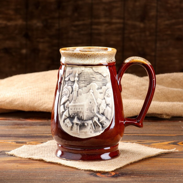 Бокал для пива "Евро Замок", коричневый, 1 л
Бокал для пива "Евро Замок", коричневый, 1 л