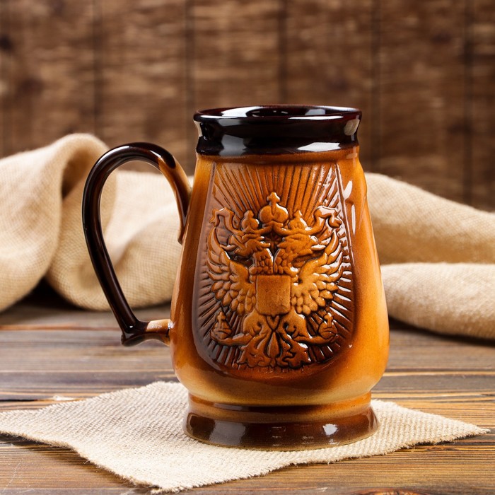 Бокал для пива "Евро Россия", коричневый, задувка, 1 л
Бокал для пива "Евро Россия", коричневый, задувка, 1 л