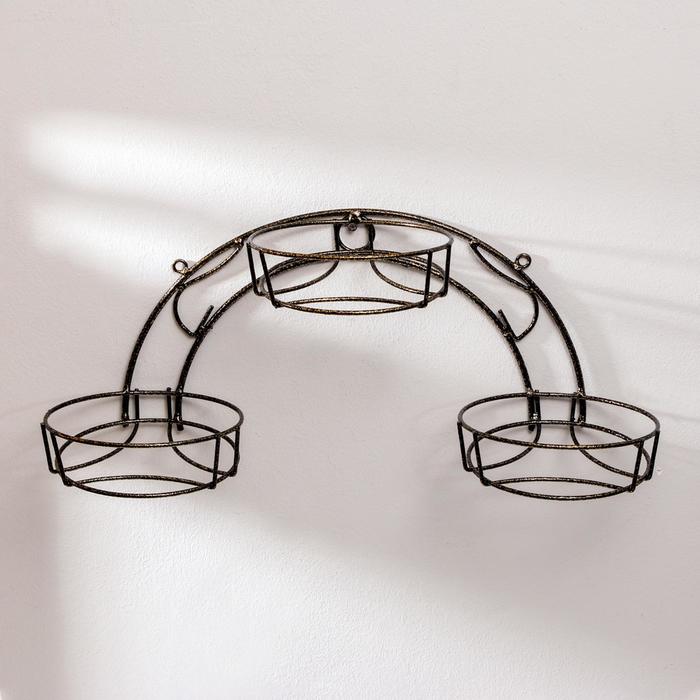 Подвес для кашпо, настенный, на 3 горшка, d = 16 см, бронза, «Радуга - 3»
Подвес для кашпо, настенный, на 3 горшка, d = 16 см, бронза, «Радуга - 3»