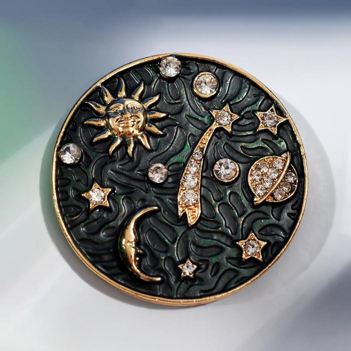 Брошь "Космос", цвет чёрно-белый в золоте
Брошь "Космос", цвет чёрно-белый в золоте