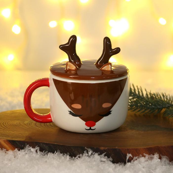 Кружка с крышкой "Оленёнок", 350 мл
Кружка с крышкой "Оленёнок", 350 мл