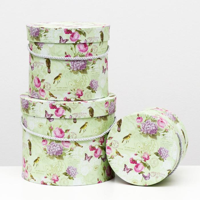 Набор круглых коробок 3 в 1, зеленый, 23 x 19,5 - 17 x 14 см
Набор круглых коробок 3 в 1, зеленый, 23 x 19,5 - 17 x 14 см