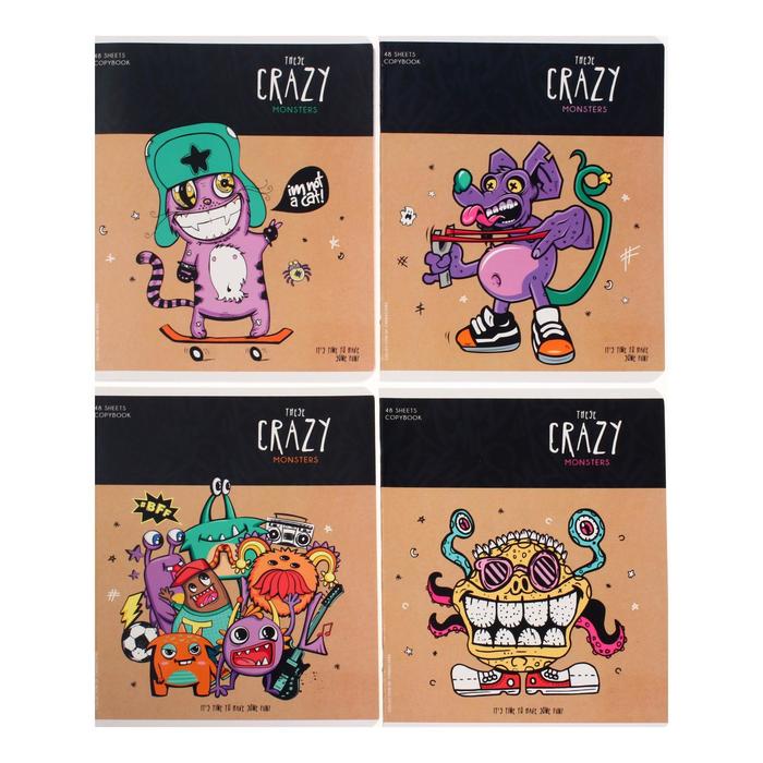 Тетрадь 48 листов в клетку Crazy monsters, обложка мелованный картон, твин-лак, блок офсет, МИКС
Тетрадь 48 листов в клетку Crazy monsters, обложка мелованный картон, твин-лак, блок офсет, МИКС