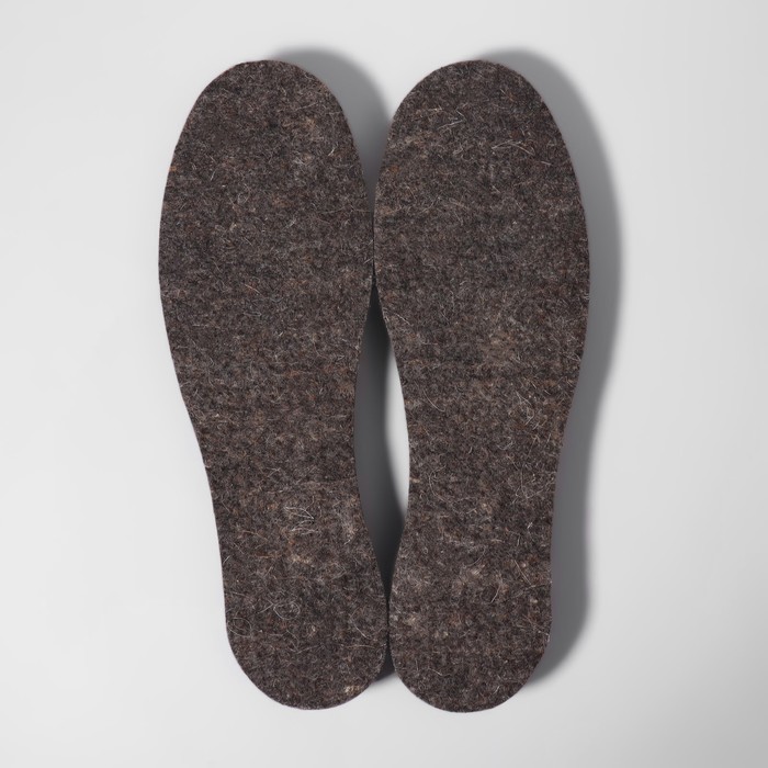 фото Стельки для обуви «мягкий след», утеплённые, универсальные, 36-46 р-р, пара, цвет коричневый
