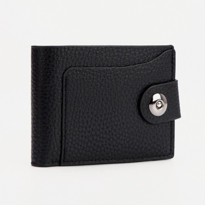 Портмоне на магните, для купюр, для карт, для монет, цвет чёрный
Портмоне на магните, для купюр, для карт, для монет, цвет чёрный