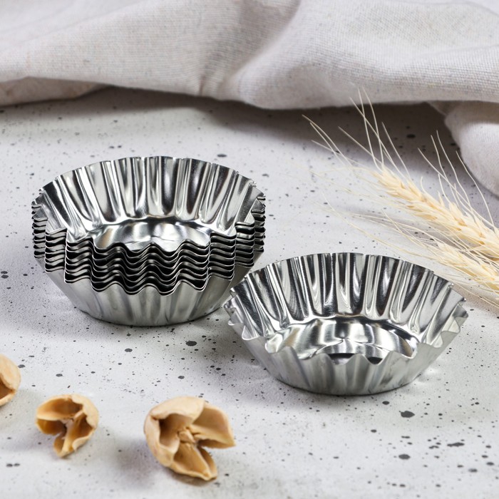 Набор форм для выпечки кексов, d-8 х 5 см , v-2,3 см, 10 шт
Набор форм для выпечки кексов, d-8 х 5 см , v-2,3 см, 10 шт