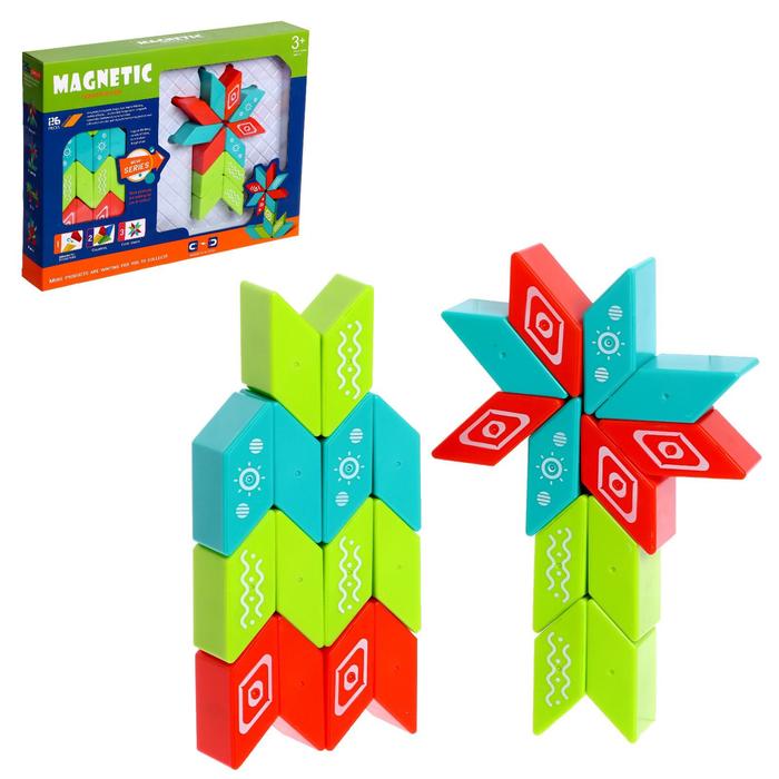 Конструктор магнитный «Головоломка», 26 деталей
Конструктор магнитный «Головоломка», 26 деталей