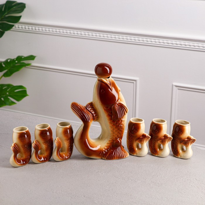 Набор для вина "Сазан", 7 предметов: штоф 1 л, рюмки 0.1 л
Набор для вина "Сазан", 7 предметов: штоф 1 л, рюмки 0.1 л