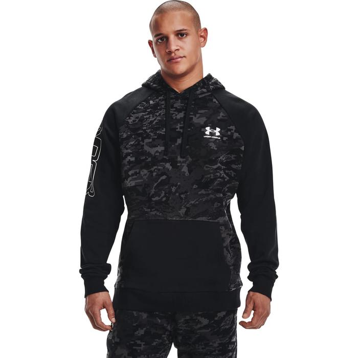 фото Толстовка мужская ua rival flc camo script hd, размер 48-50 (1366308-001) under armour