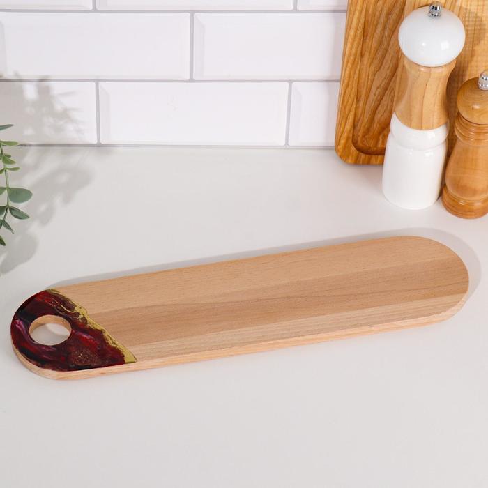 Доска сервировочная "Бордо", 40х10х1 см, бук, эпоксидная смола
Доска сервировочная "Бордо", 40х10х1 см, бук, эпоксидная смола