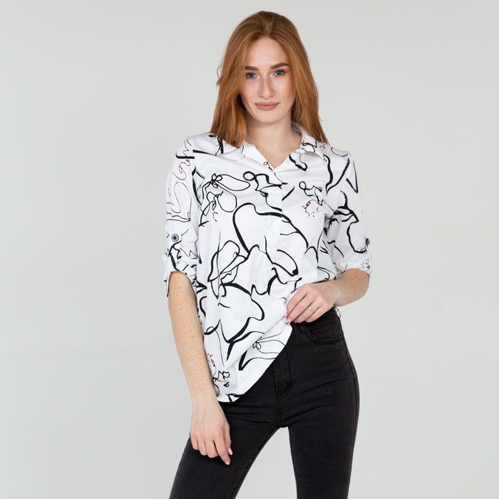 Рубашка женская, цвет белый, размер 54
Рубашка женская, цвет белый, размер 54