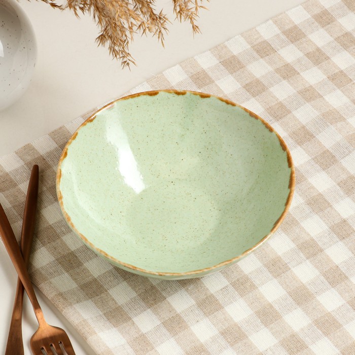 Тарелка глубокая "Обеденная", фисташка коричневый лофт, 0.7 л 
Тарелка глубокая "Обеденная", фисташка коричневый лофт, 0.7 л