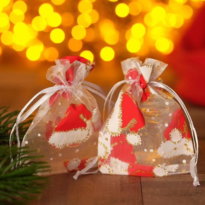 Мешочек новогодний "Шапочки Деда Мороза", 7*9см, цветной
Мешочек новогодний "Шапочки Деда Мороза", 7*9см, цветной