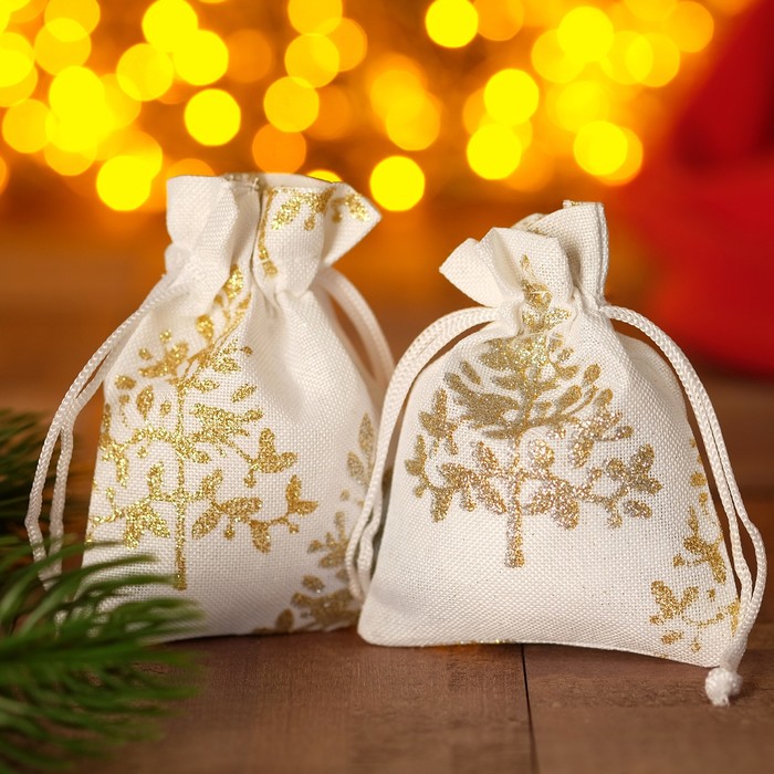 Мешочек новогодний "Деревья"", 7*9см, цвет бело-золотой
Мешочек новогодний "Деревья"", 7*9см, цвет бело-золотой