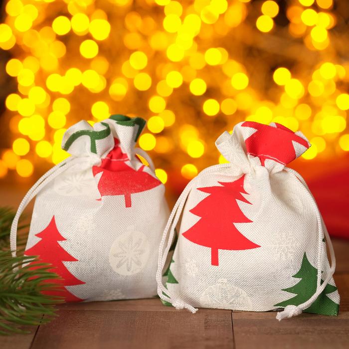 Мешочек новогодний "Ёлочки", 10*12см, цветной
Мешочек новогодний "Ёлочки", 10*12см, цветной