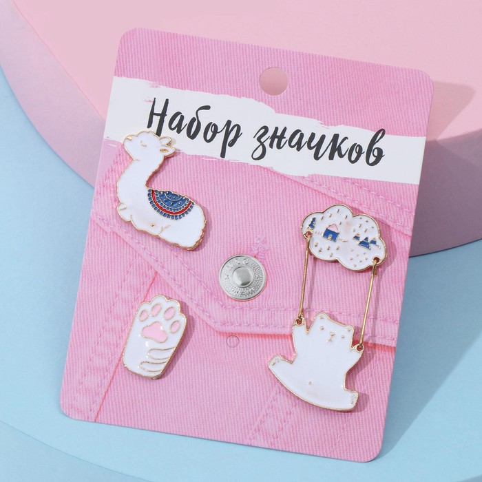 Набор значков (4шт) "Умиление", форма МИКС, цветные в золоте
Набор значков (4шт) "Умиление", форма МИКС, цветные в золоте