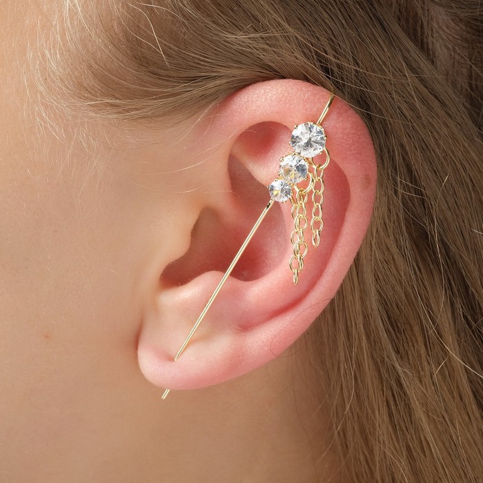 Серьга "Каффа" нити, насквозь, цвет белый в золоте
Серьга "Каффа" нити, насквозь, цвет белый в золоте