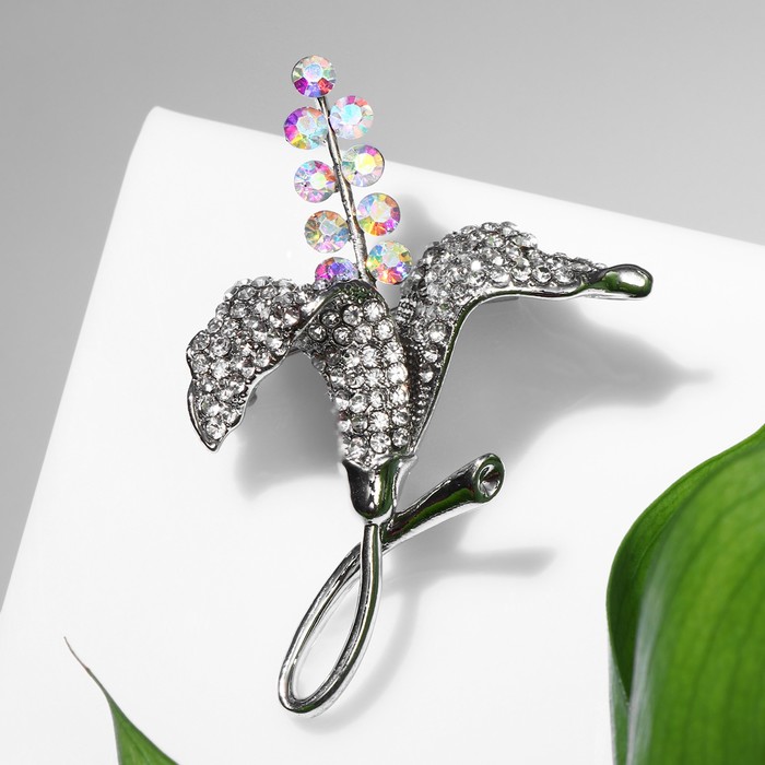 Брошь "Цветок" лилия с тычинками, цвет белый в серебре
Брошь "Цветок" лилия с тычинками, цвет белый в серебре