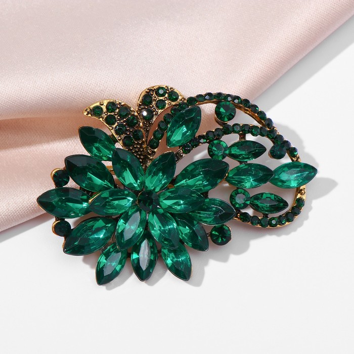 Брошь "Императрица" цветок с витками, цвет изумрудный в чернёном золоте
Брошь "Императрица" цветок с витками, цвет изумрудный в чернёном золоте