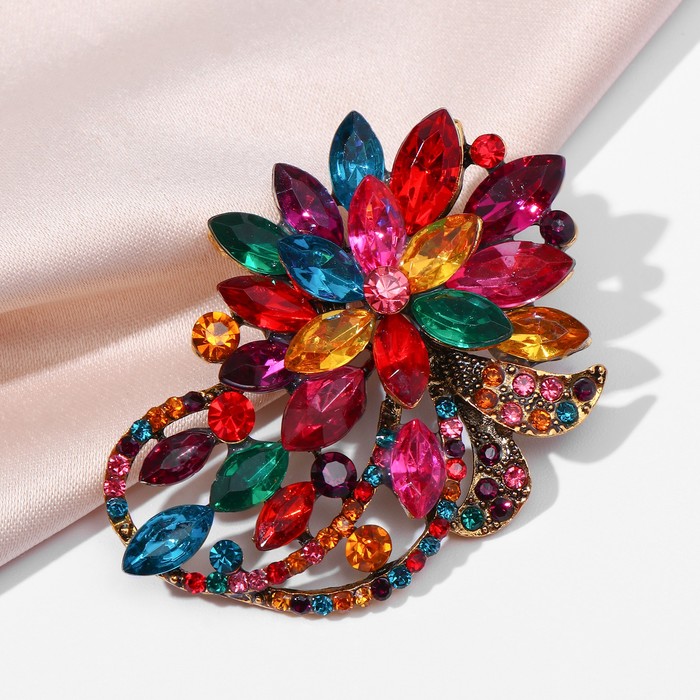 Брошь "Императрица" цветок с витками, цветная в чернёном золоте
Брошь "Императрица" цветок с витками, цветная в чернёном золоте