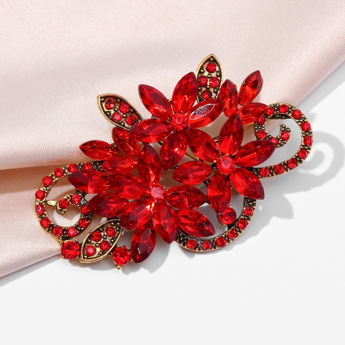 Брошь "Императрица" соцветие с витками, цвет красный в чернёном золоте
Брошь "Императрица" соцветие с витками, цвет красный в чернёном золоте