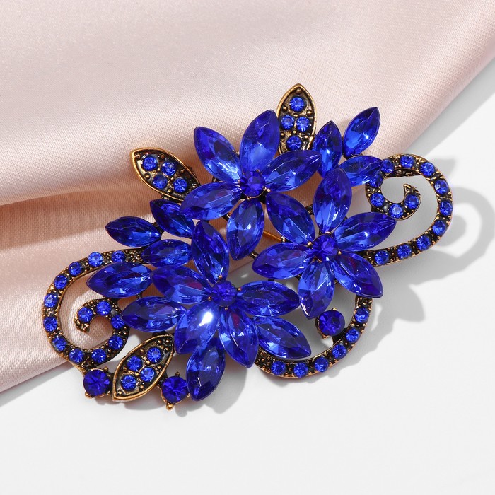 Брошь "Императрица" соцветие с витками, цвет синий в чернёном золоте
Брошь "Императрица" соцветие с витками, цвет синий в чернёном золоте