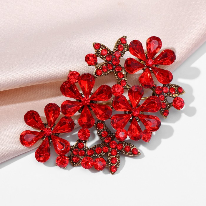 Брошь "Императрица" цветочная, цвет красный в чернёном золоте
Брошь "Императрица" цветочная, цвет красный в чернёном золоте