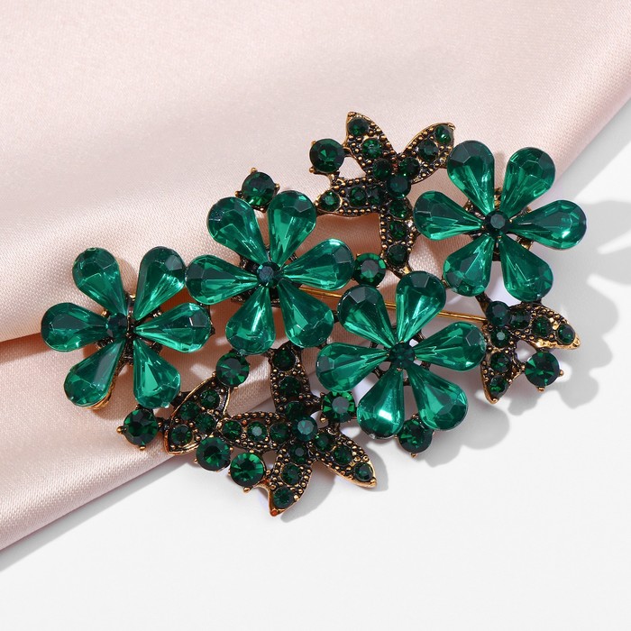 Брошь "Императрица" цветочная, цвет изумрудный в чернёном золоте
Брошь "Императрица" цветочная, цвет изумрудный в чернёном золоте