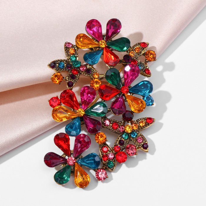 Брошь "Императрица" цветочная, цветная в чернёном золоте
Брошь "Императрица" цветочная, цветная в чернёном золоте